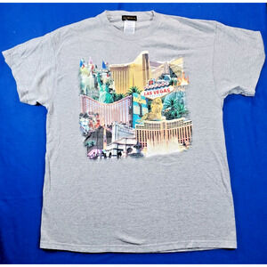 MGM MIRAGE Las Vegas Gray Vintage T-Shirt Men's Size XL